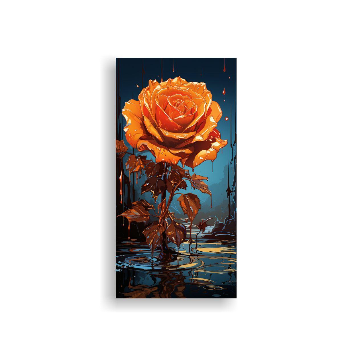 Cuadro De Arte De Pared Inspirador Una Rosa 70x140cm-0