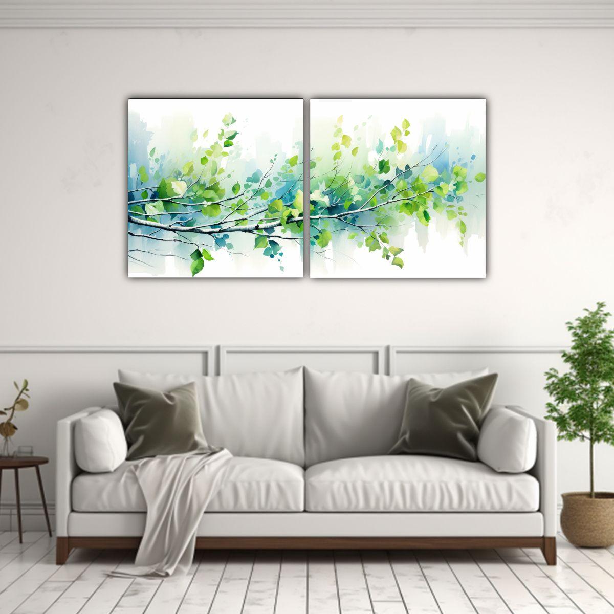 Pinturas Decorativas De Oficina: Composiciones 160x80 Cm-2