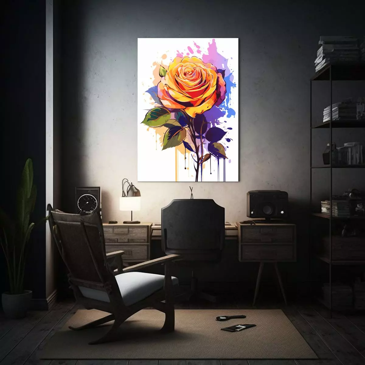 Cuadro Elegante De Lienzo Con Combinación 50x75cm-2