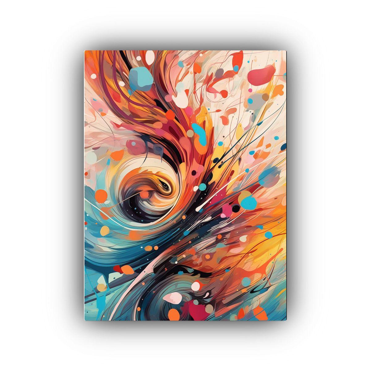Cuadro Abstracto Colorido Arte Decoración 30x45cm-0