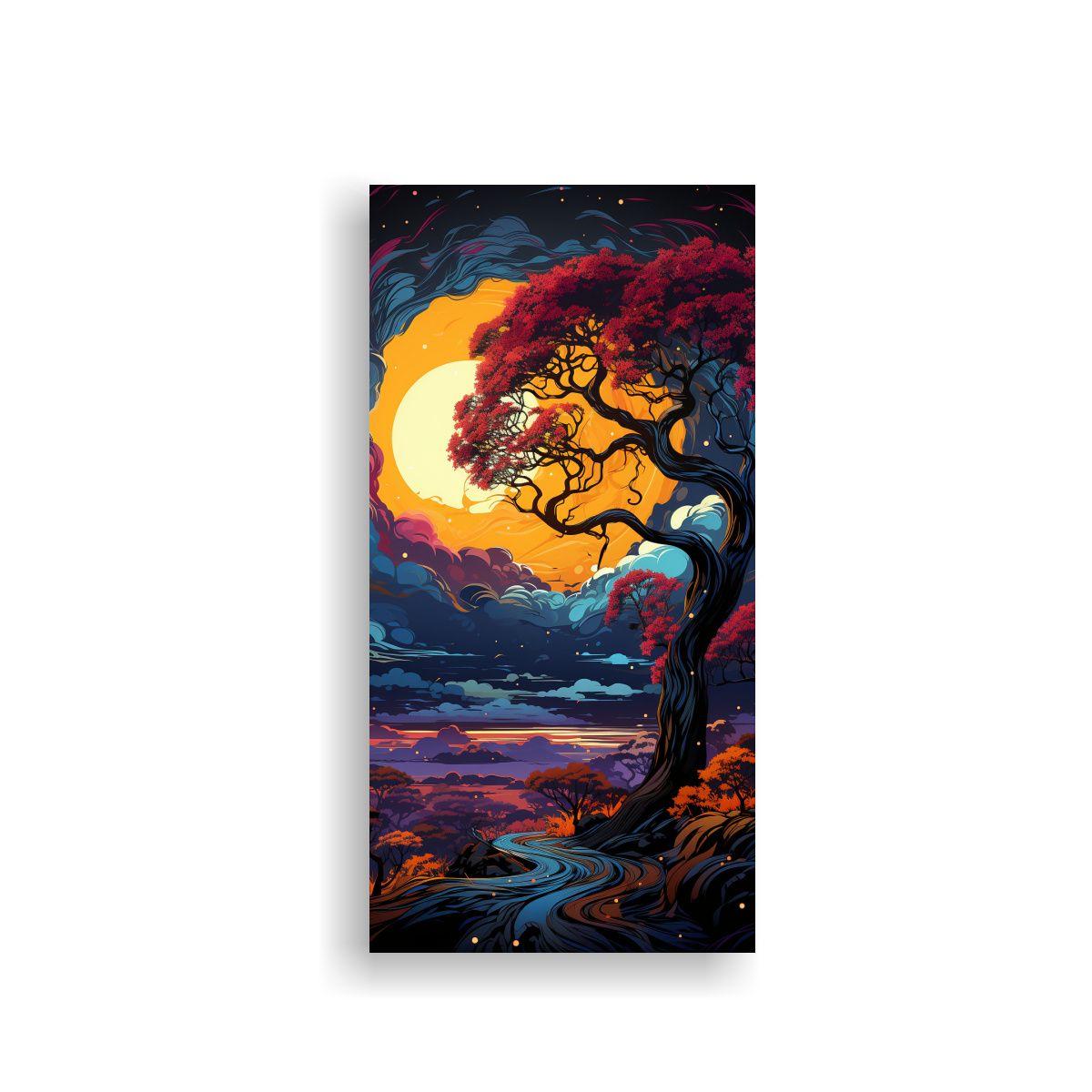 Pintura Decorativa De Líneas Finas Intensas De á 40x80cm-0
