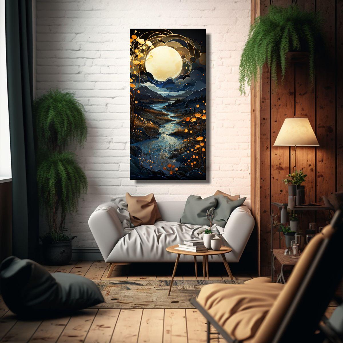 Cuadro De Pared Inspiración Montaña Paisaje 80x160cm-2
