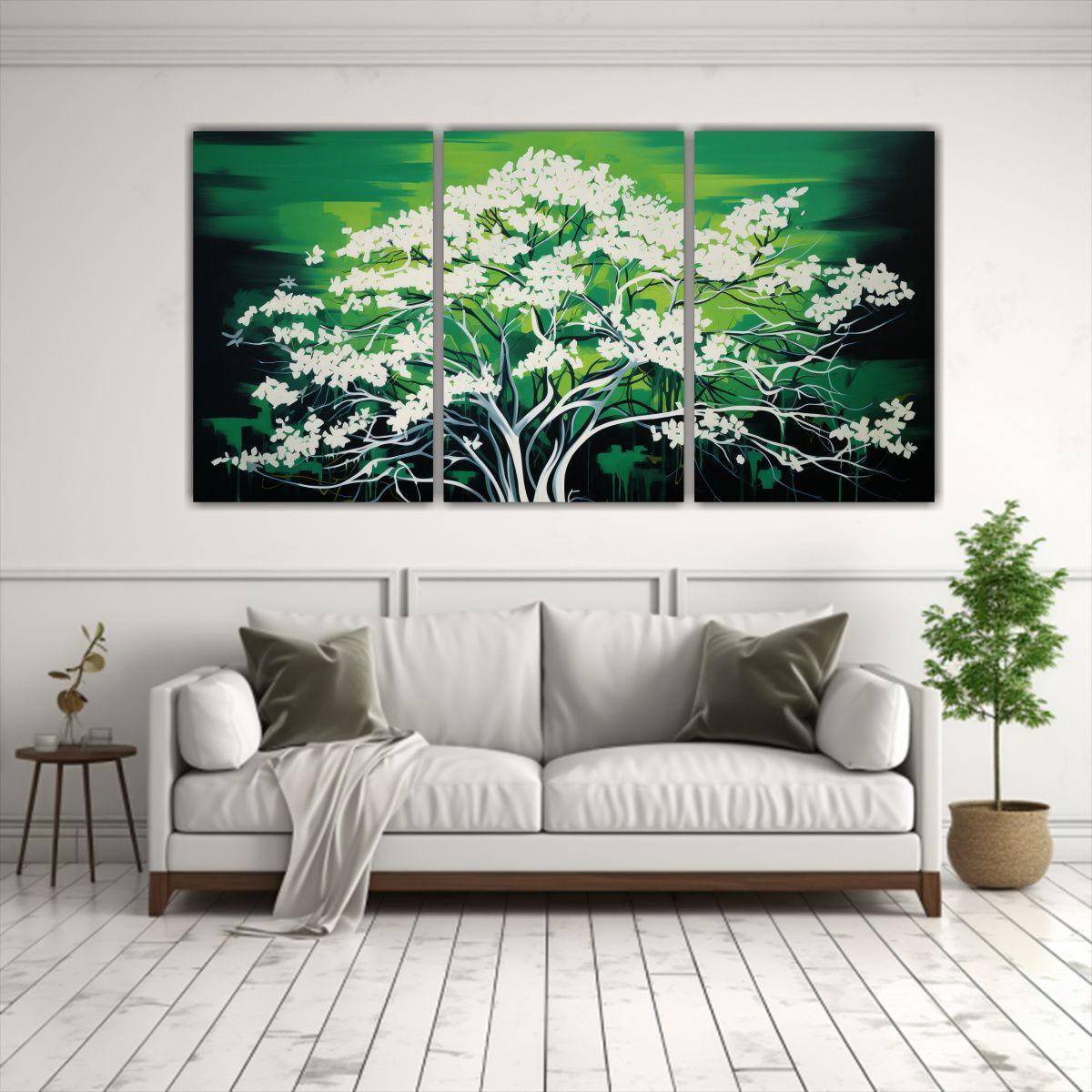 Cuadro Decorativo Set 3 Artes Moderno Elegante 90x45 Cm-2