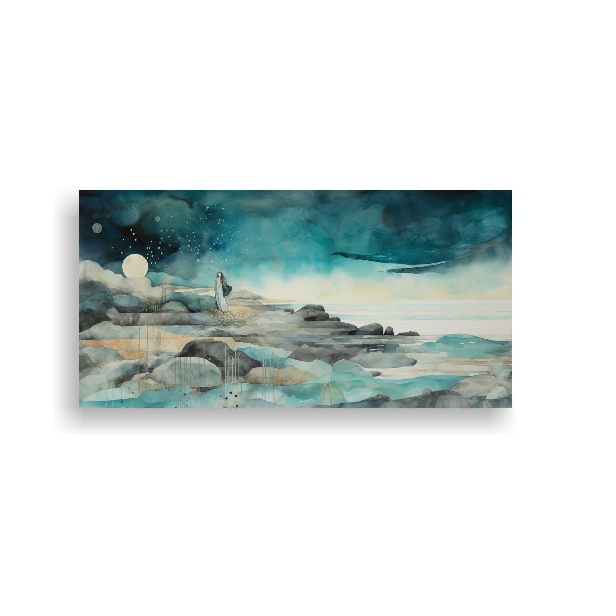 Cuadro Vibrante Con Patrón Elegante En Tonos 100x50cm-0