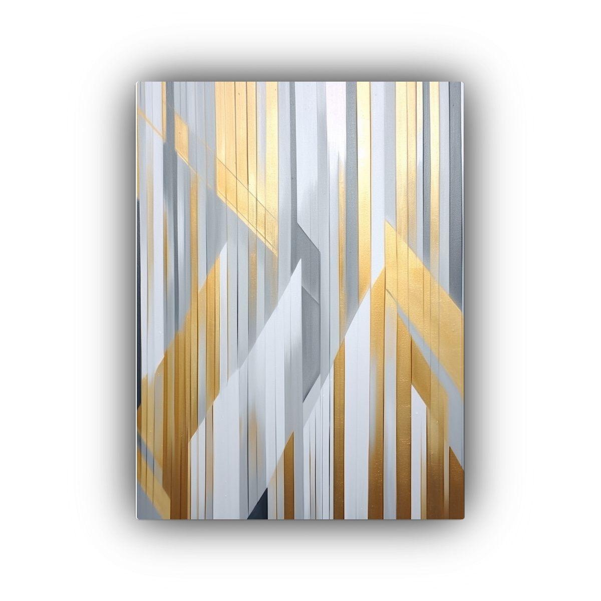 Cuadro Abstracto Juvenil Con Líneas Geométricas 40x50cm-0