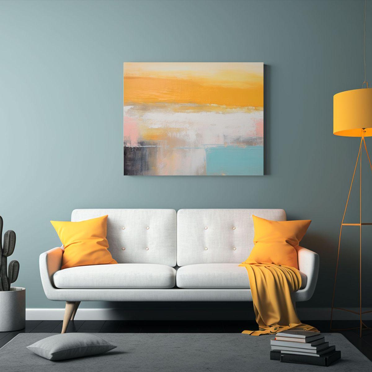 Cuadro Abstracto Minimalista Al Estilo De Lienzo De Tela Dec 120x80cm-2