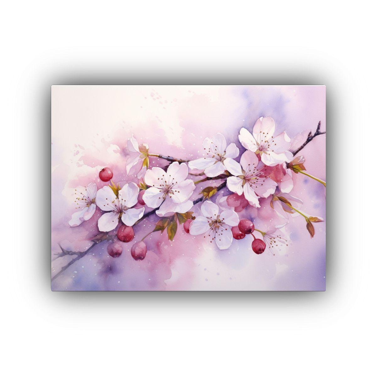 Cuadro Tela Imagen Alta Resolución Flor Cerezo 60x40cm-0