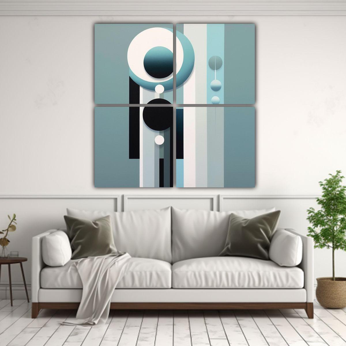 Cuadro Hermoso Profundidad Con Formas Abstractas 120x120 Cm-2