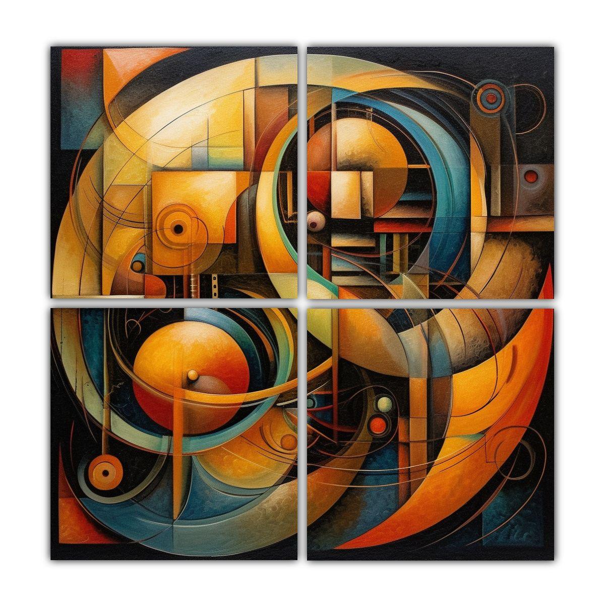 Pintura Abstracta Serpiente Renacentista Arte De 180x180 Cm-0