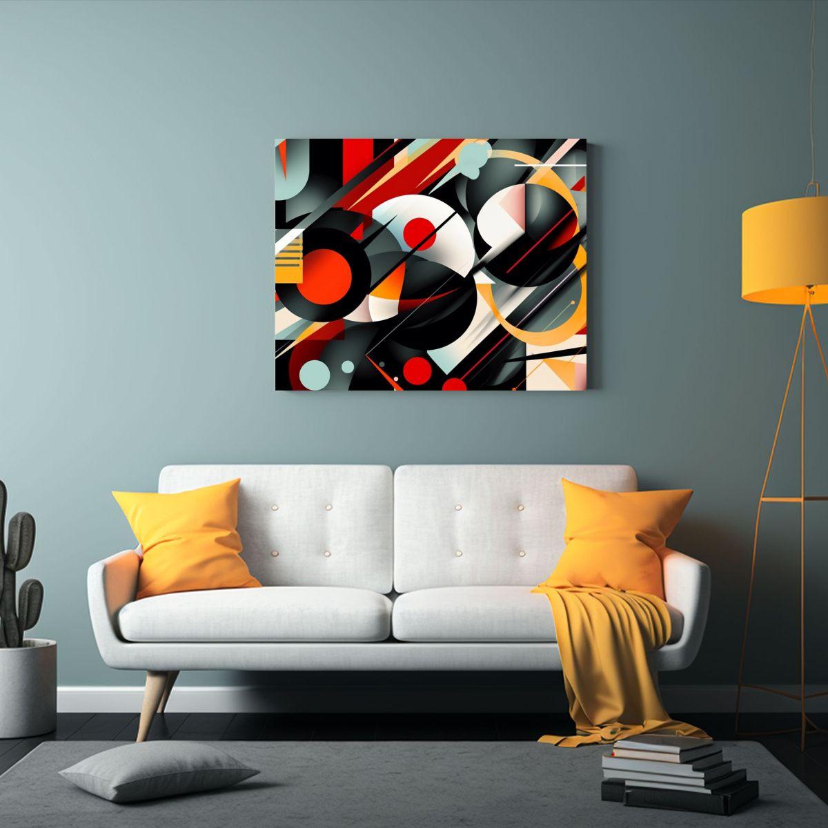 Pinturas Decorativas De Arte Abstracto Horizontal De Vicente 90x60cm-2