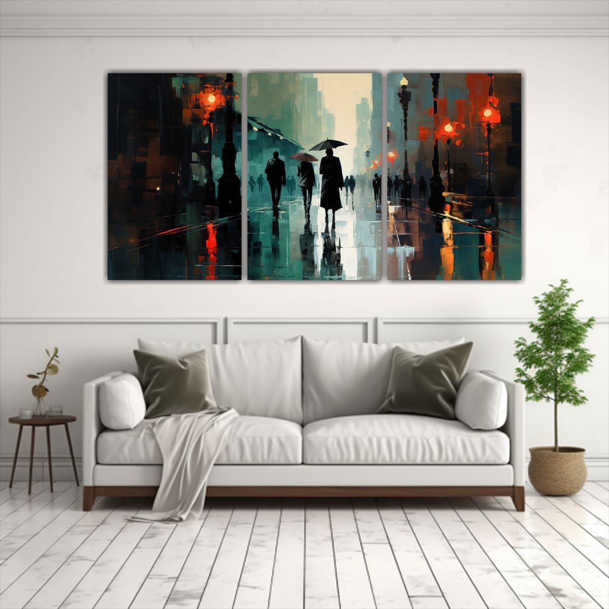 Arte De Pared Tema Representación: Caminando 90x45 Cm-2
