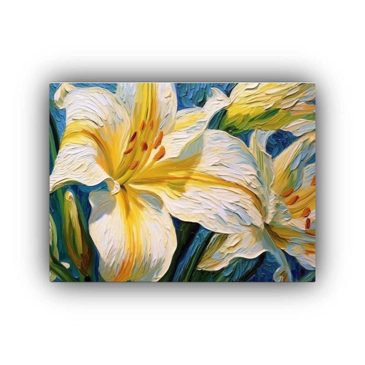 Pintura Decorativa De Arte Movimiento Clásico: Lirio 64k De 40x30cm-0