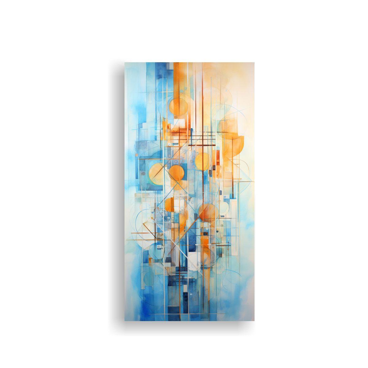 Pintura Mural Exclusiva De Una Escena De La Ciudad 40x80cm-0