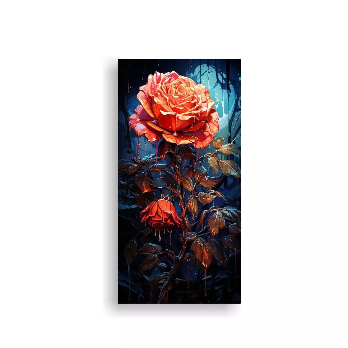Pintura Temática De Composición Creativa: Rosa 40x80cm-0