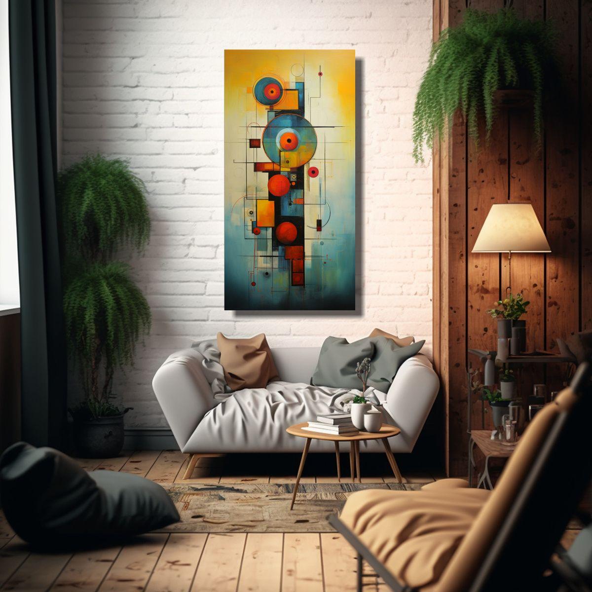 Pinturas Abstractas Contemporáneas Calidos 70x140cm-2
