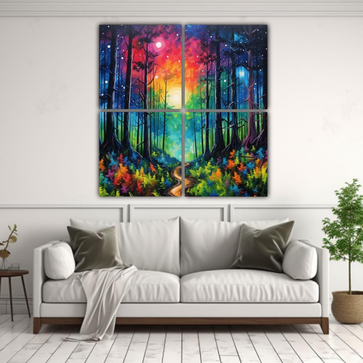 Cuadros Temáticos Que Fusionan La Tranquilidad 140x140 Cm-2