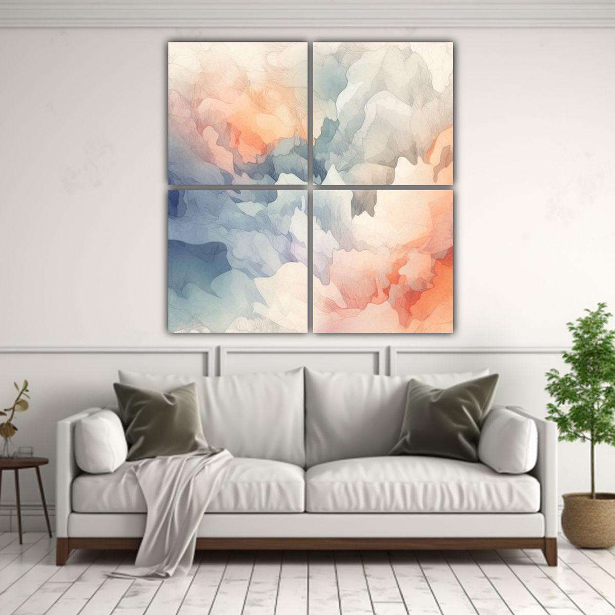 Cuadro Decorativo Contemporáneo De Arte Boho Con 200x200 Cm-2