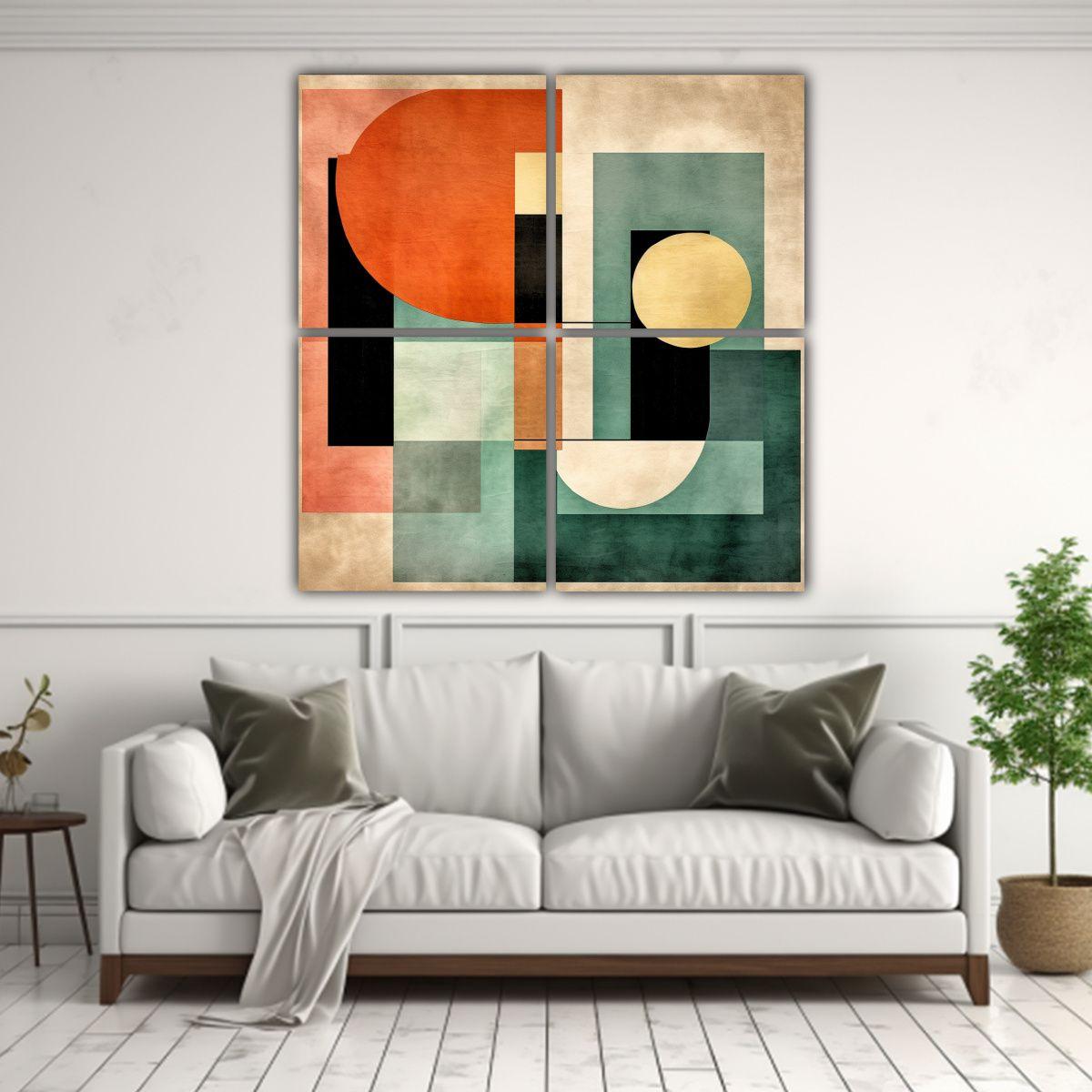 Cuadriptico Cuadrado Adorno Charest Diseño 200x200 Cm-2
