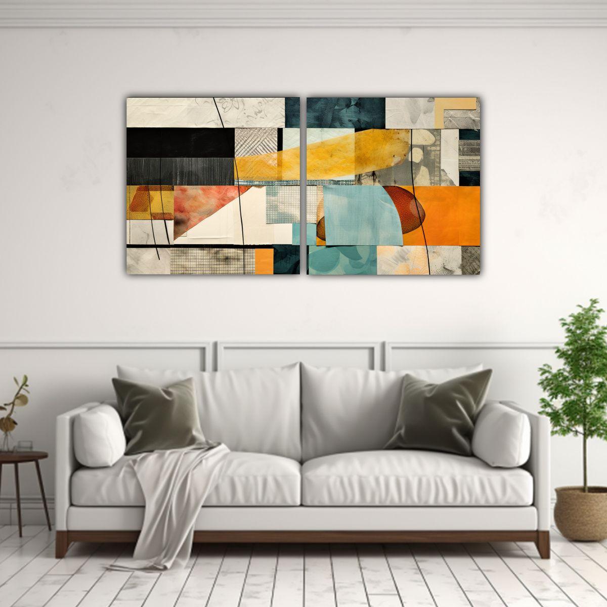 Cuadros Abstractos Conceptuales Clásicos: 100x50 Cm-2