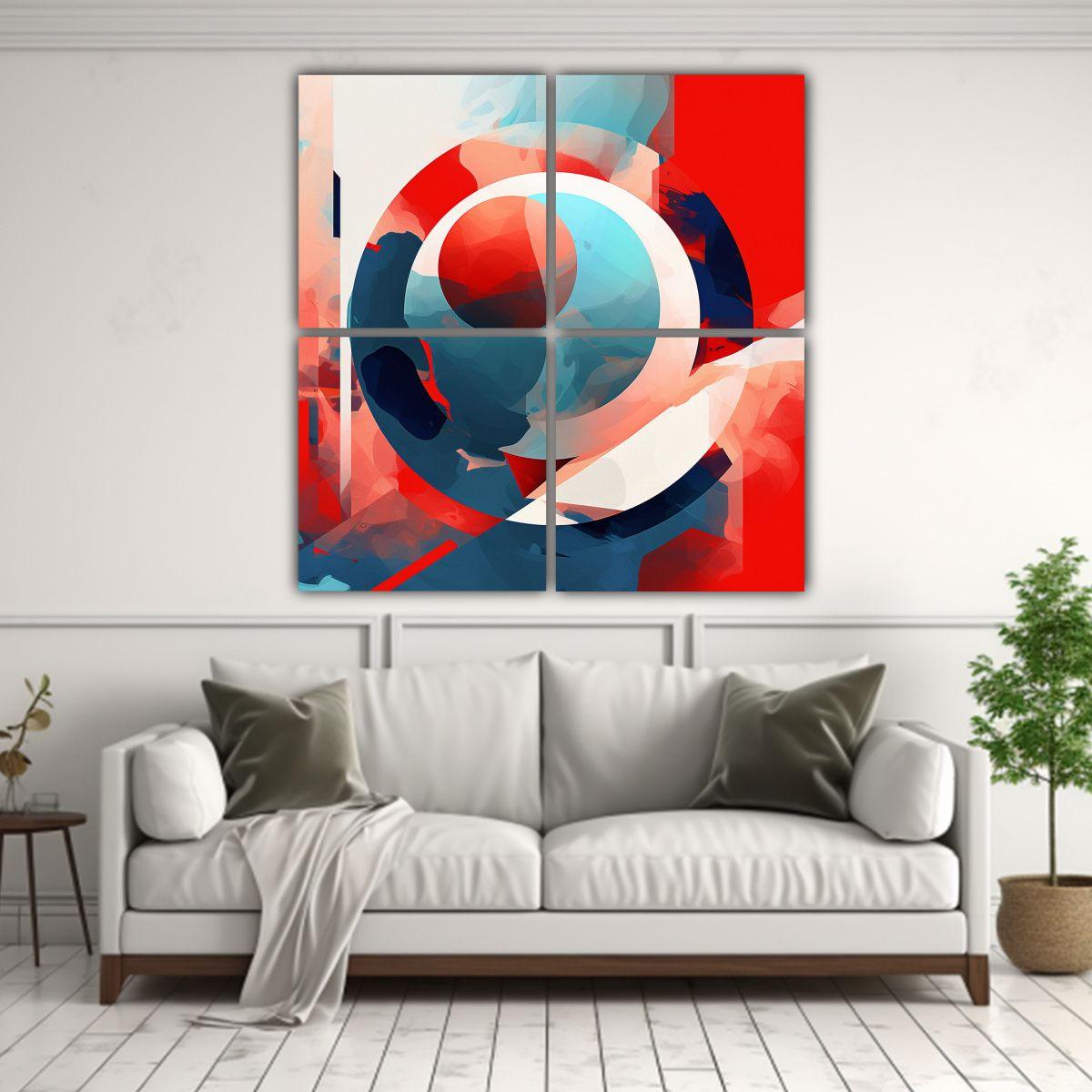 Cuadros Modernos Abstractos Con Vitalidad Y 160x160 Cm-2