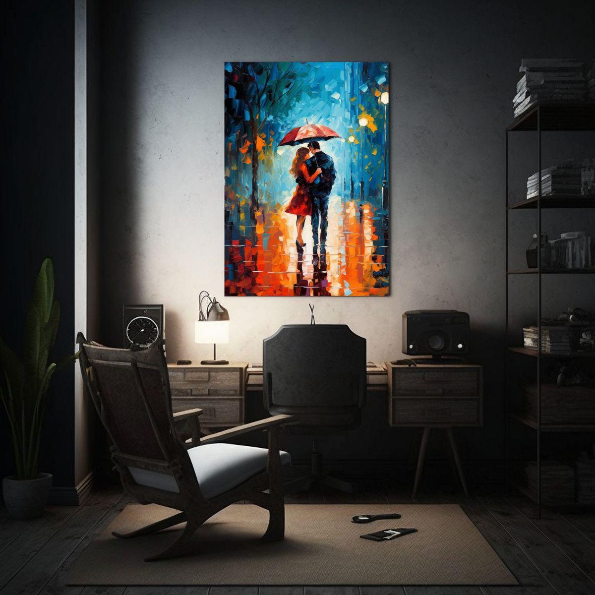 Cuadro Abstracto Visión De Lienzo De Tela: Mujer 50x75cm-2