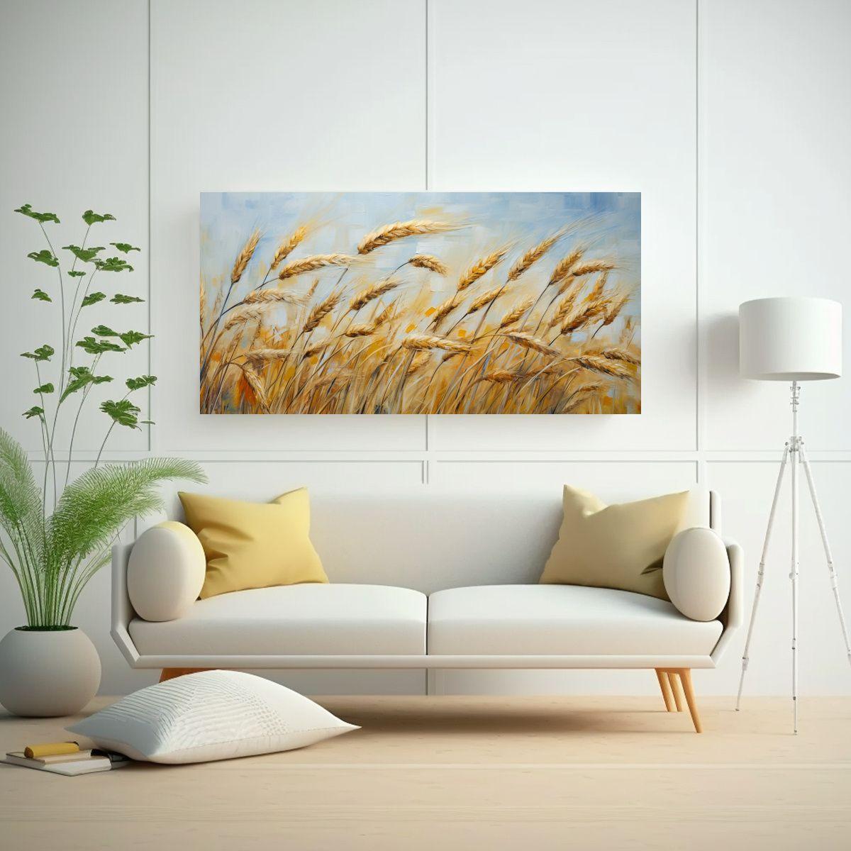 Pintura Abstracta Estilo Aceite Detallado Alto En  80x40cm-2