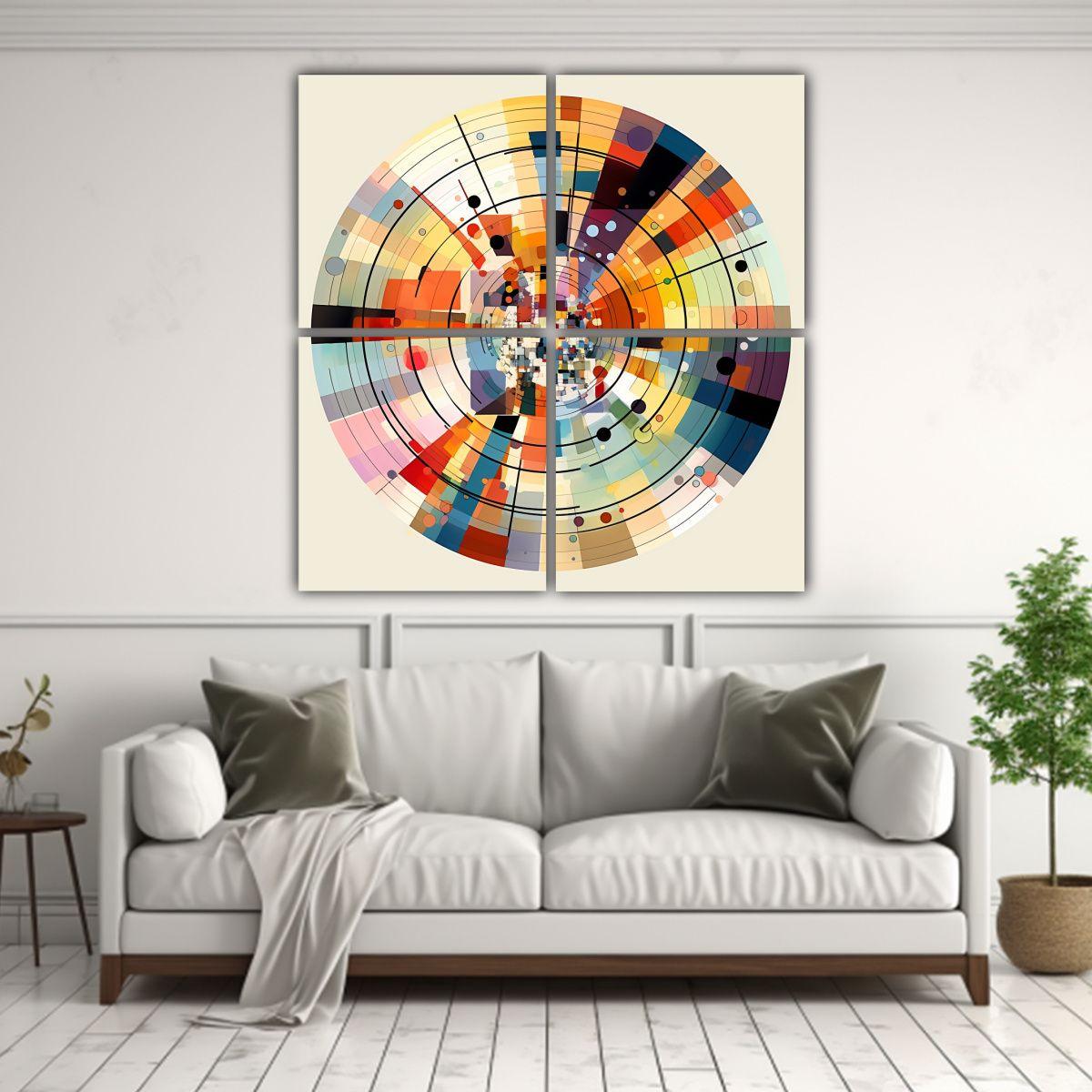 Cuadro Composición Detalle Arte Abstracto 140x140 Cm-2