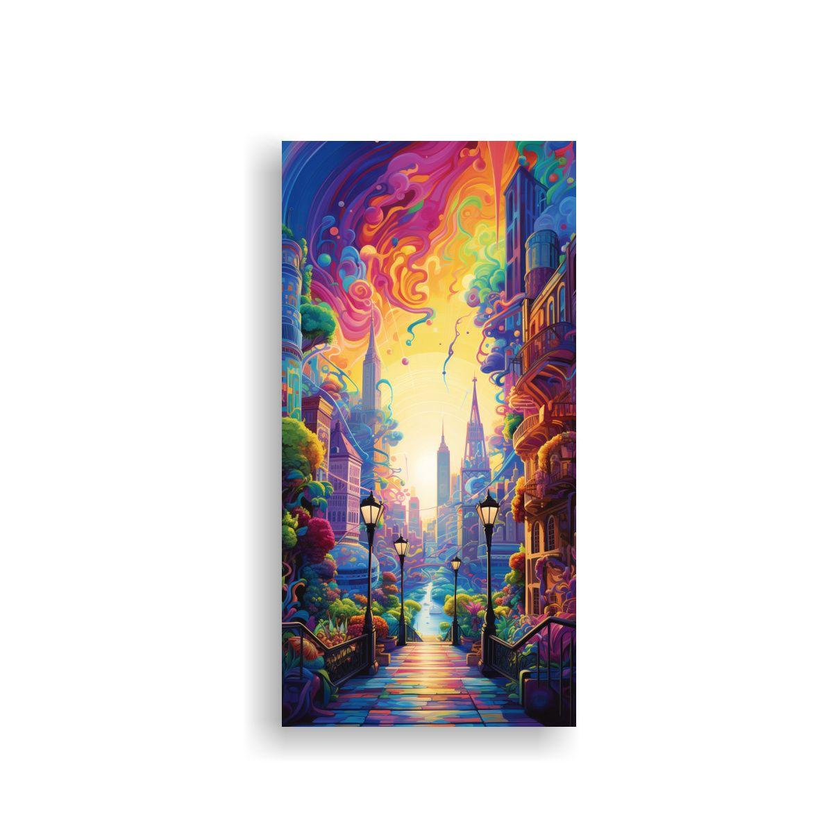 Pintura Floral Inspiradora En Lienzo Con Estilo 50x100cm-0