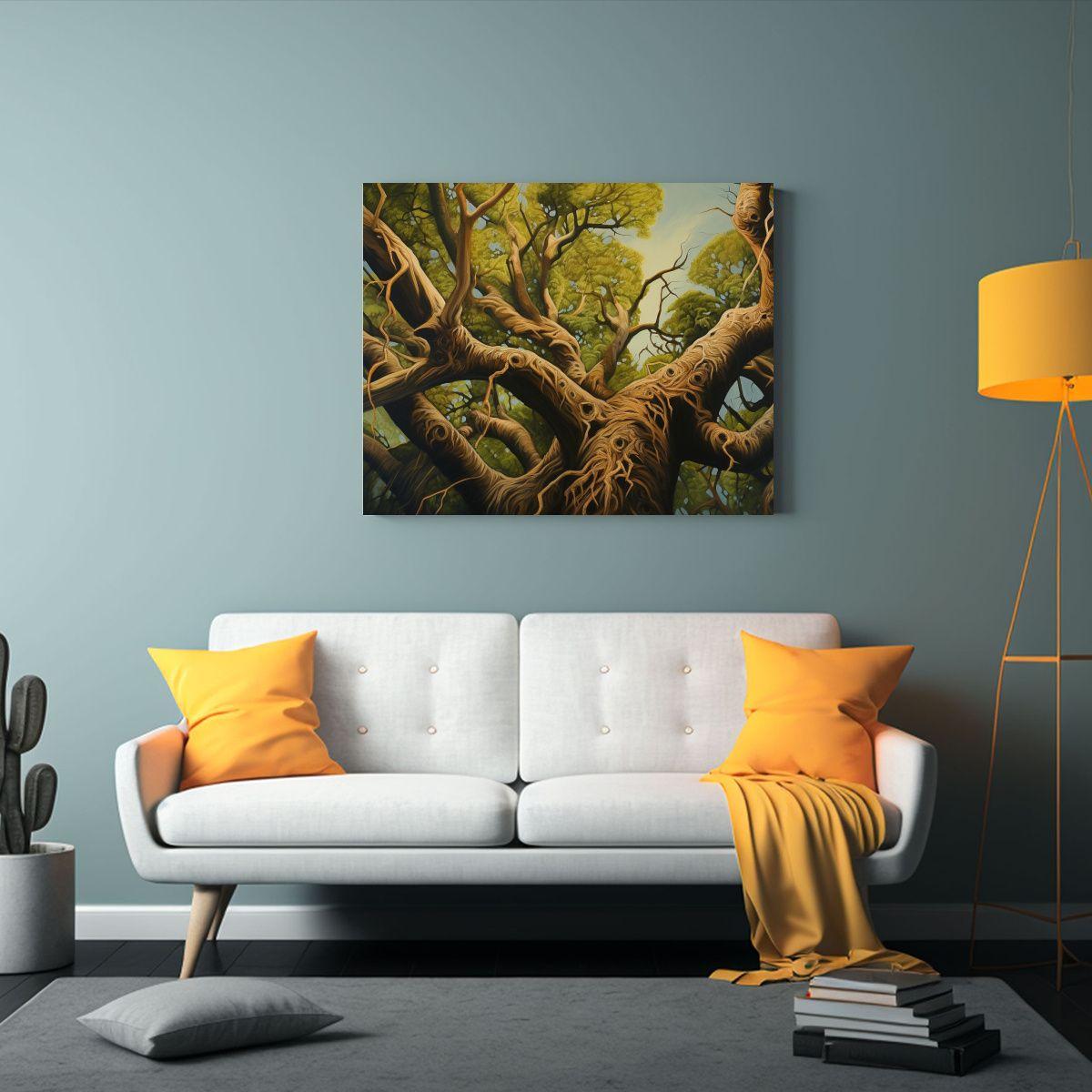 Pintura En Bastidor Abstracta Estilo A Kauri Tree 45x30cm-2