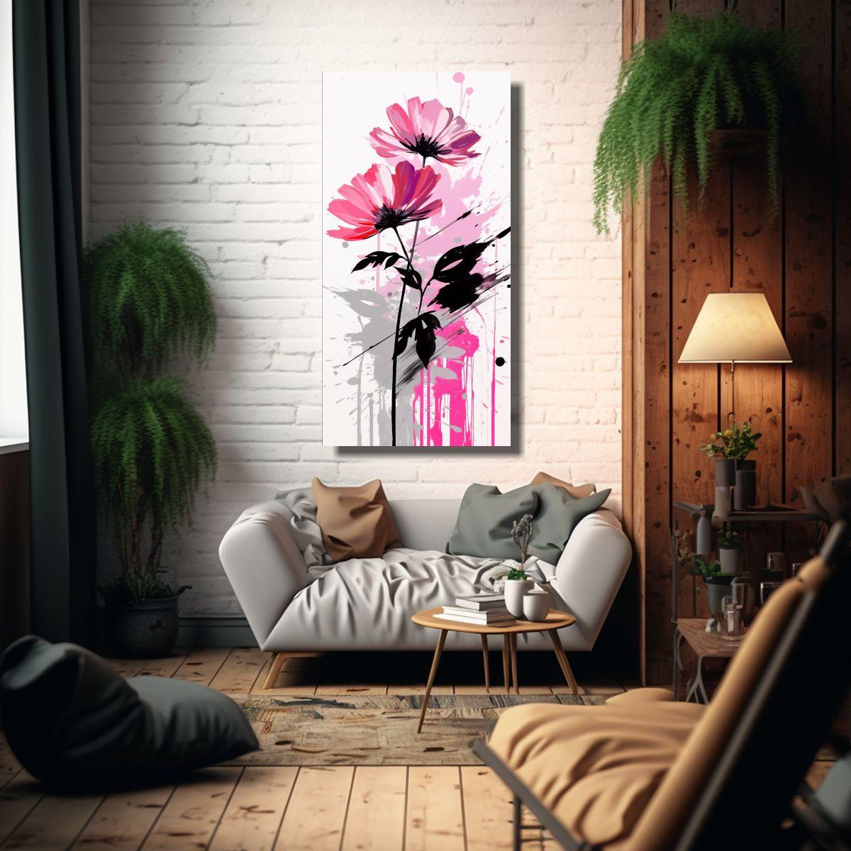 Cuadro Tema Vitalidad Atmosfera Neonoir Estilo 50x100cm-2