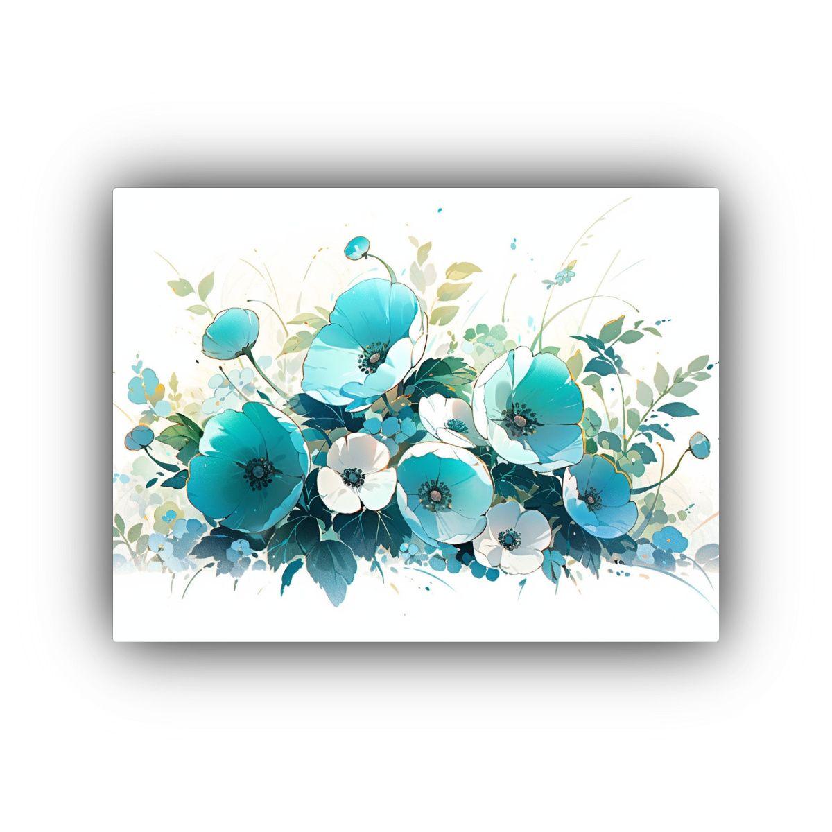 Cuadros Modernos Para Comedor En Colores Turquesa. Estilo Ne 45x30cm-0