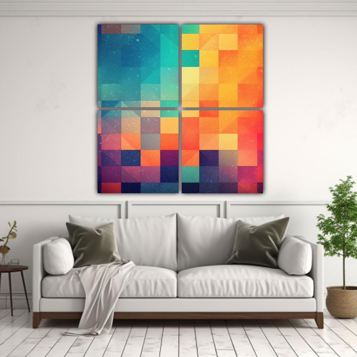 Cuadros Decorativos Con Vibrantes Gradientes Y 80x80 Cm-2