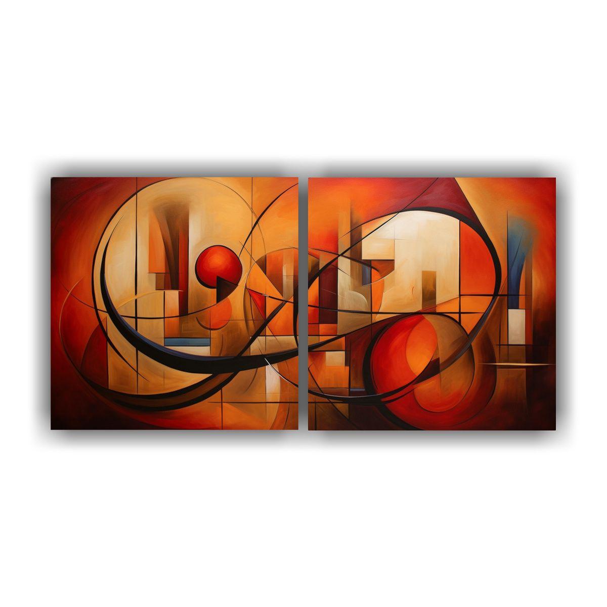 Cuadro Abstracto De Bailarín Moderno 80x40 Cm-0
