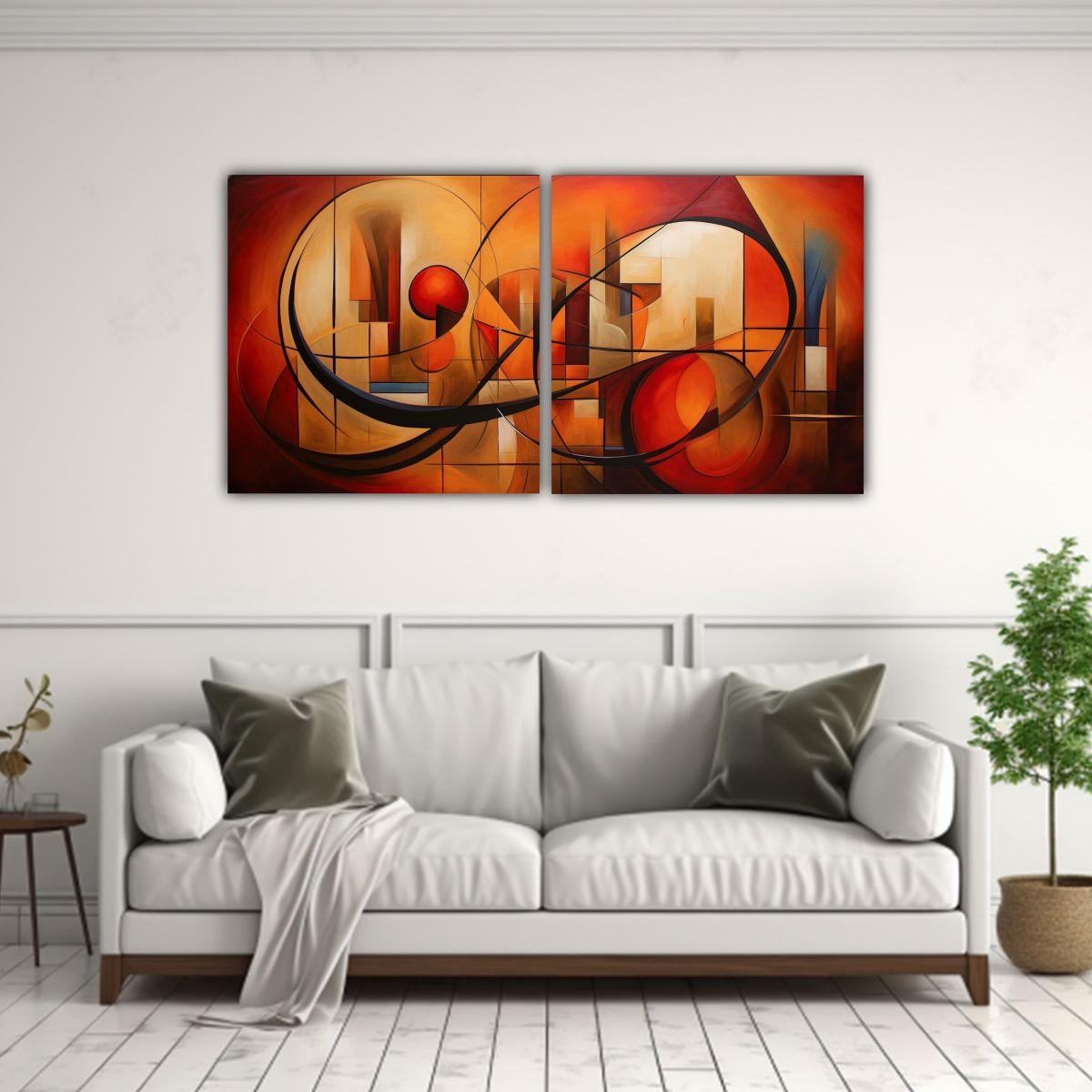 Cuadro Abstracto De Bailarín Moderno 80x40 Cm-2