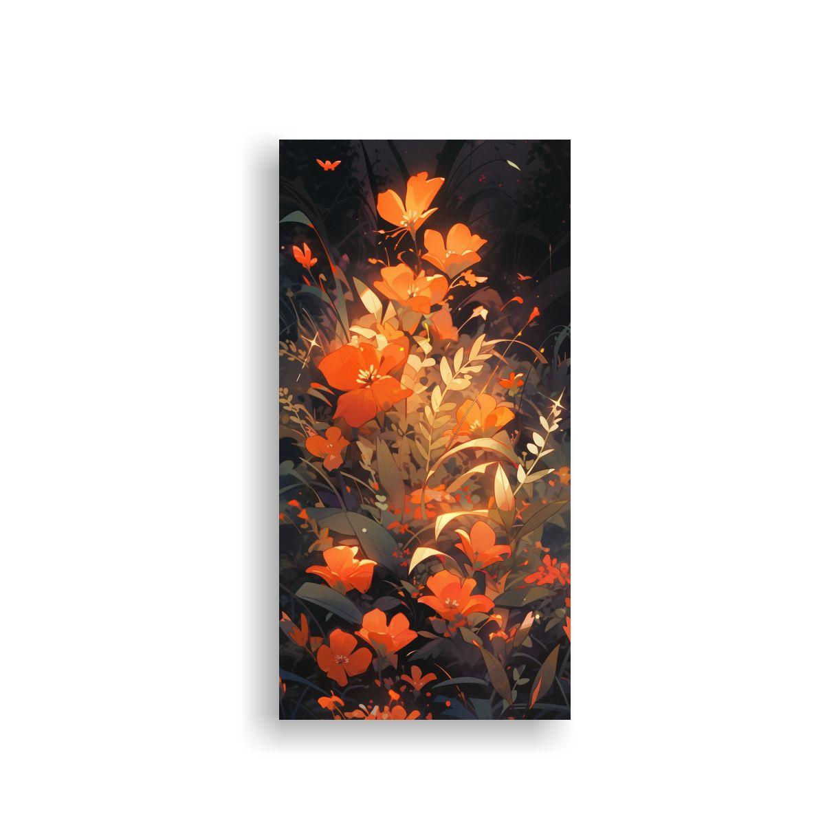 Lienzo Modernos Poder Naranja Colores Atmosfera 50x100cm-0