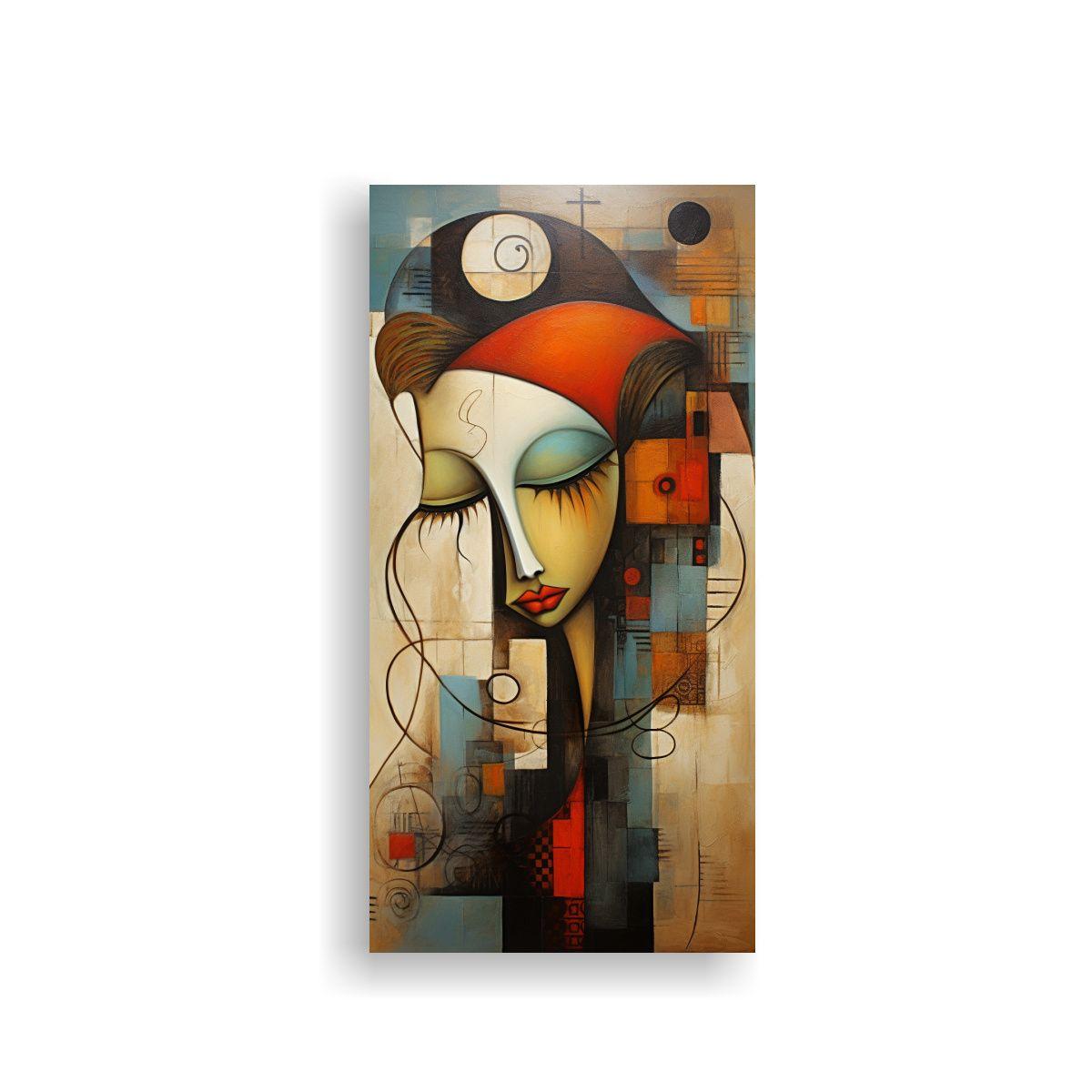 Cuadro Abstracto Moderno Con Relieve Y Texturas 20x40cm-0
