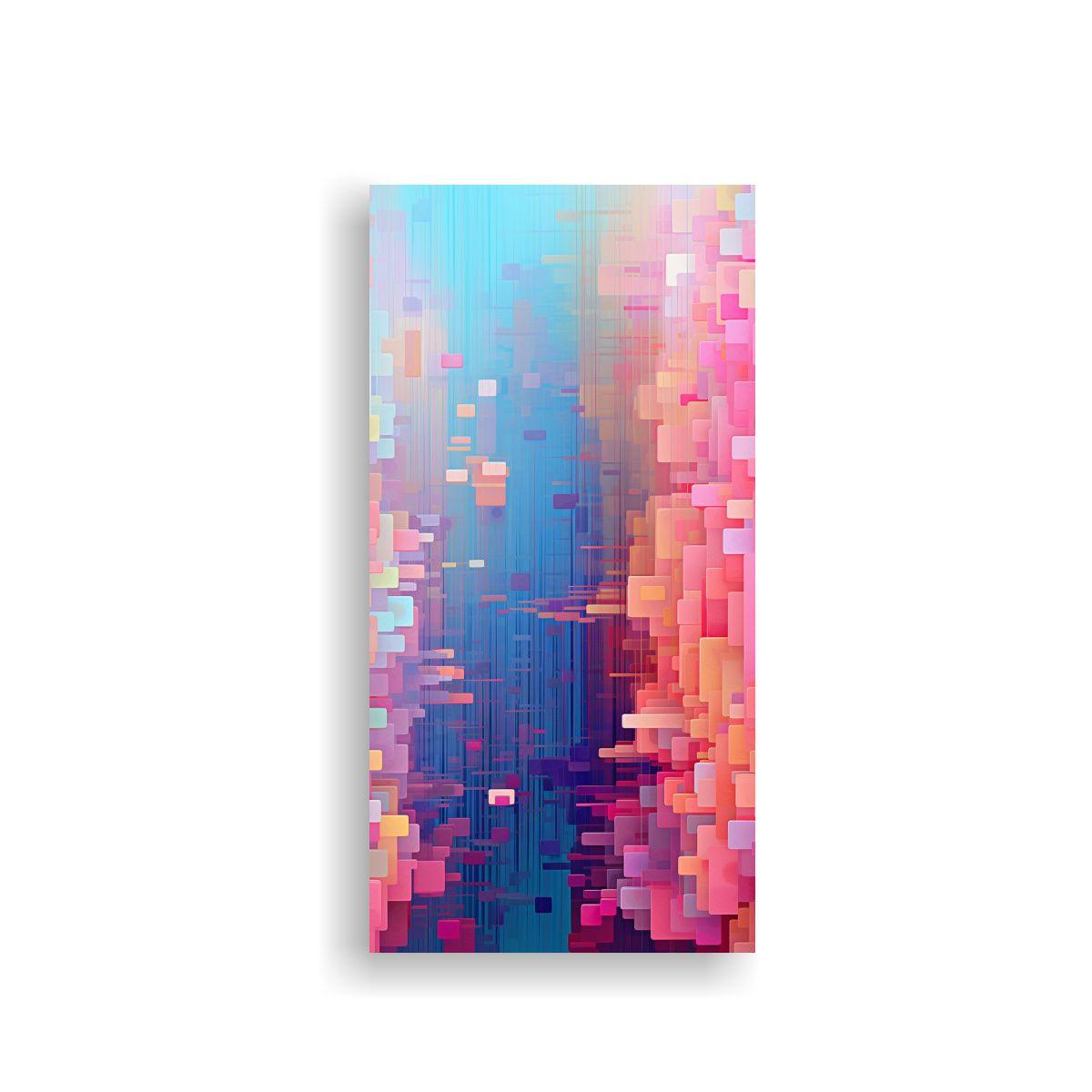 Cuadro Acuarela Abstracta De Arte Digital 70x140cm-0