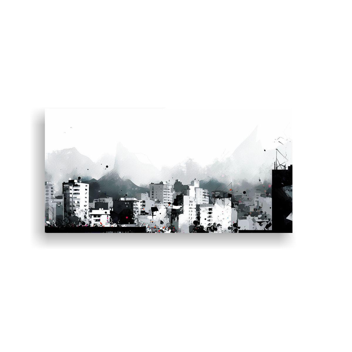 Pinturas En Blanco Y Negro De Santiago En Chile 160x80cm-0