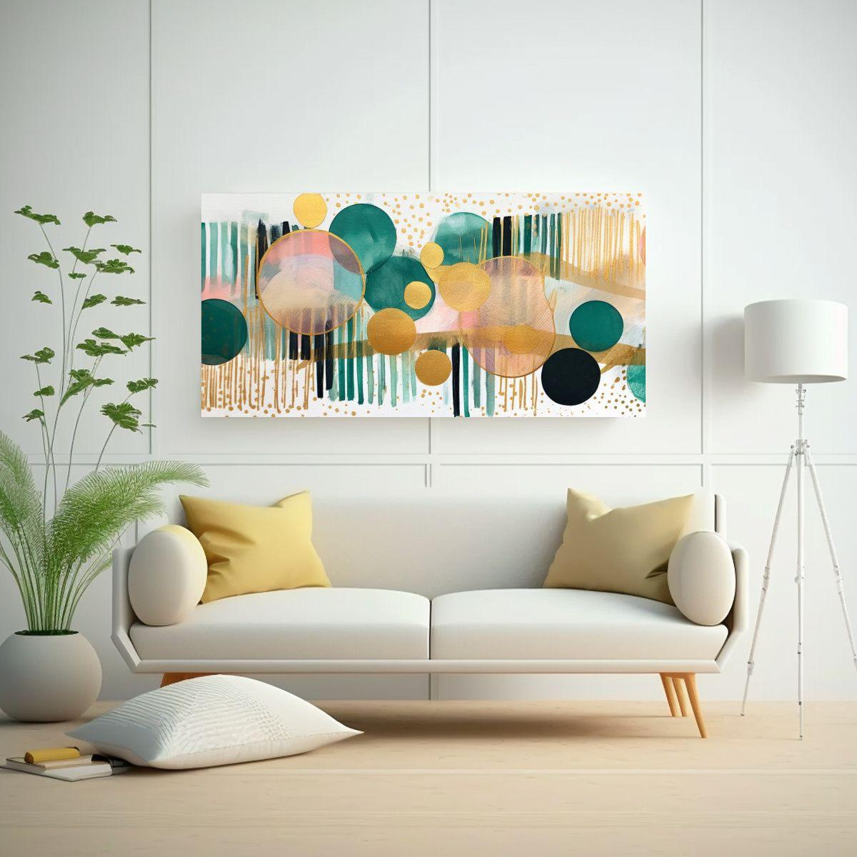 Pinturas Abstractas Contemporáneas De Alta 80x40cm-2