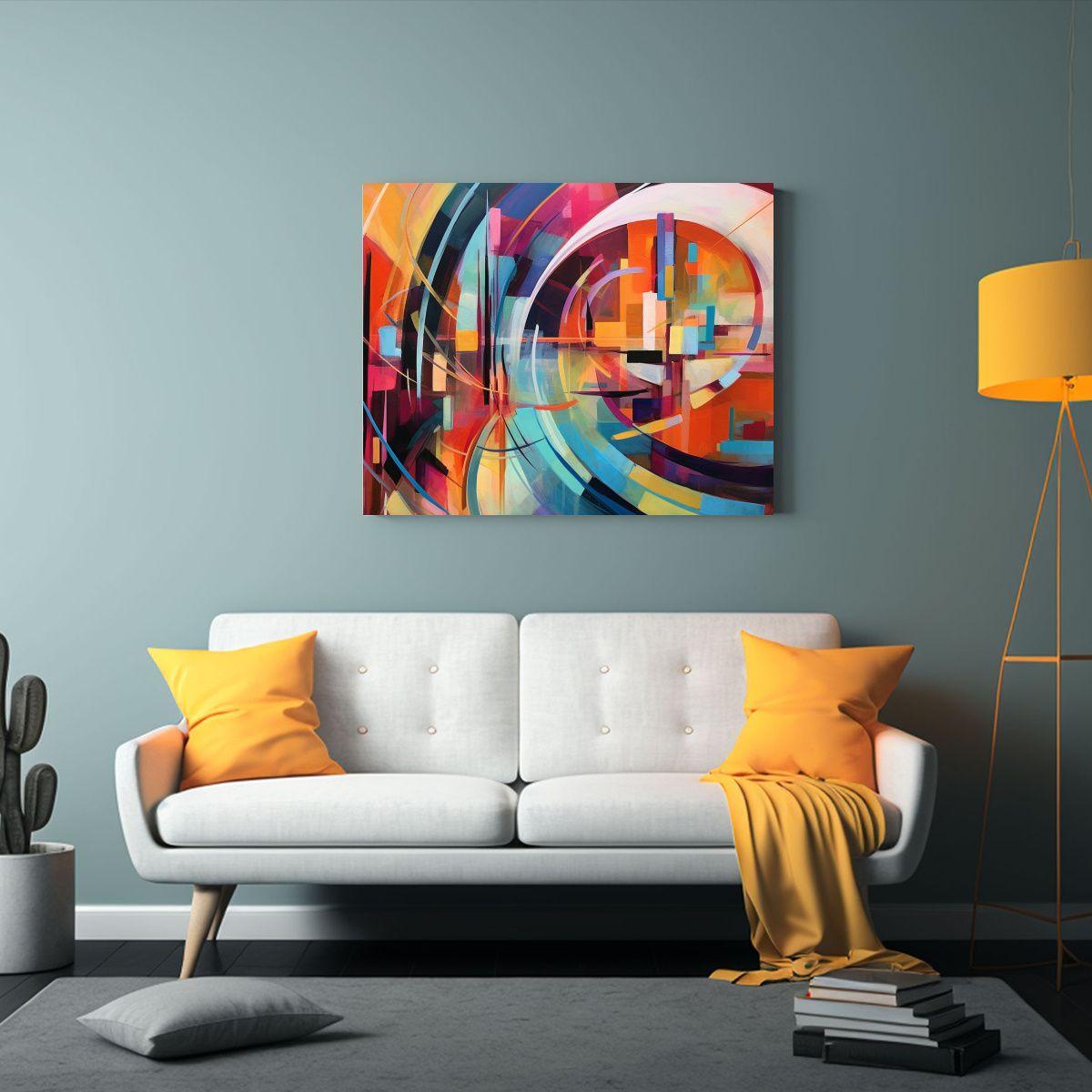 Pinturas Enérgicas De Paisajes Abstractos 120x80cm-2