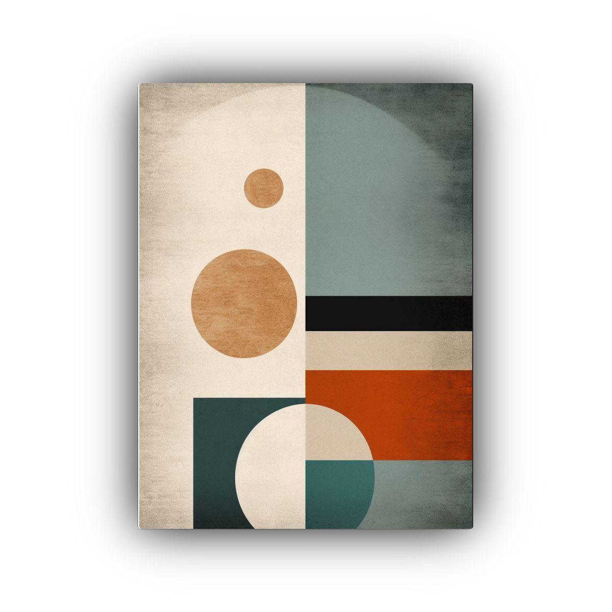 Pintura Mural Geométrica Moderna Abstracta De Colores En Di 20x30cm-0