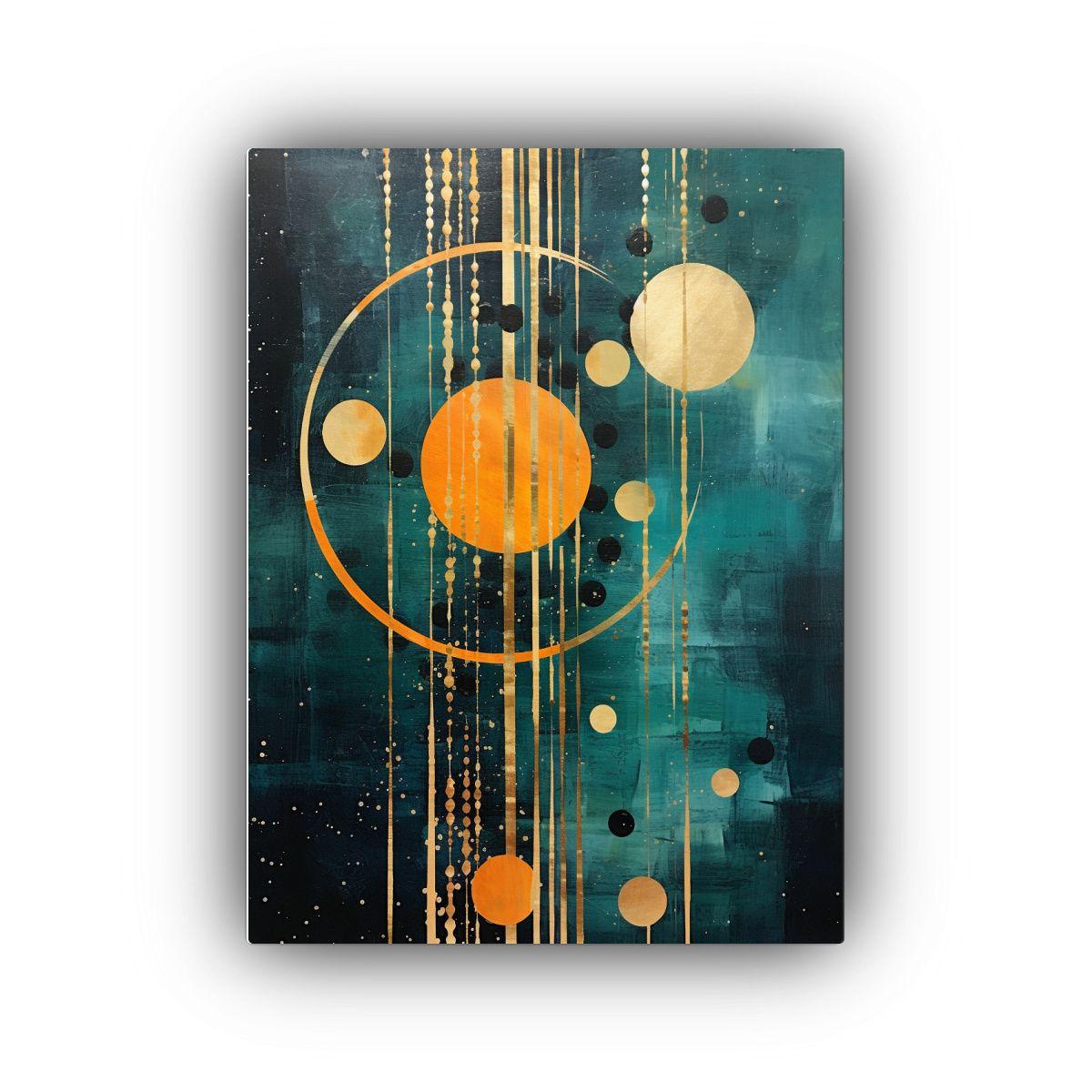 Pintura Abstracta De Círculo Estilo Requiem Arte  30x45cm-0