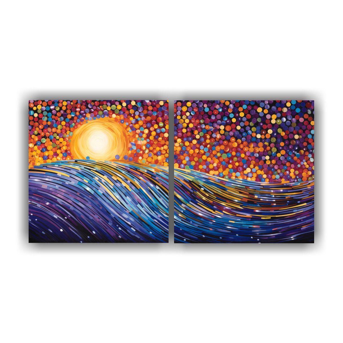 Dos Lienzos De Tela Horizontal Visual Estilo 140x70 Cm-0