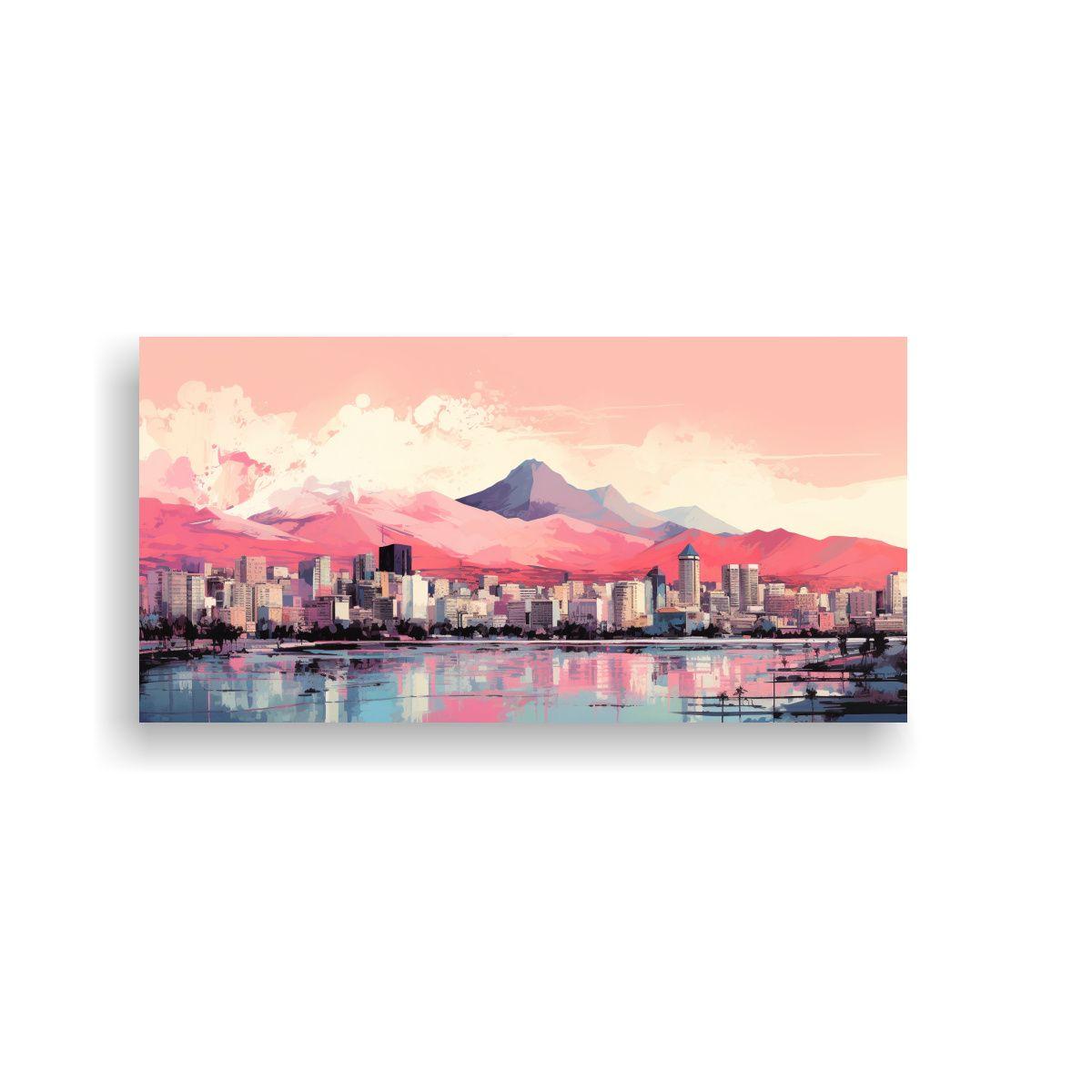 Pintura Cuadro Patrón Intenso Santiago En Chile E 160x80cm-0