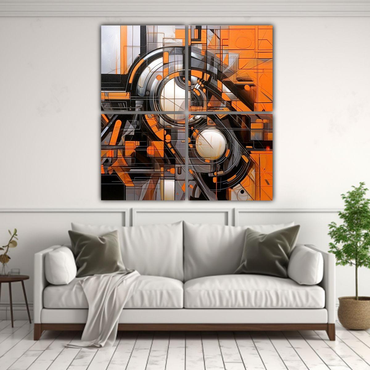 Pinturas De Arte De Pared Moderno Abstracto 180x180 Cm-2