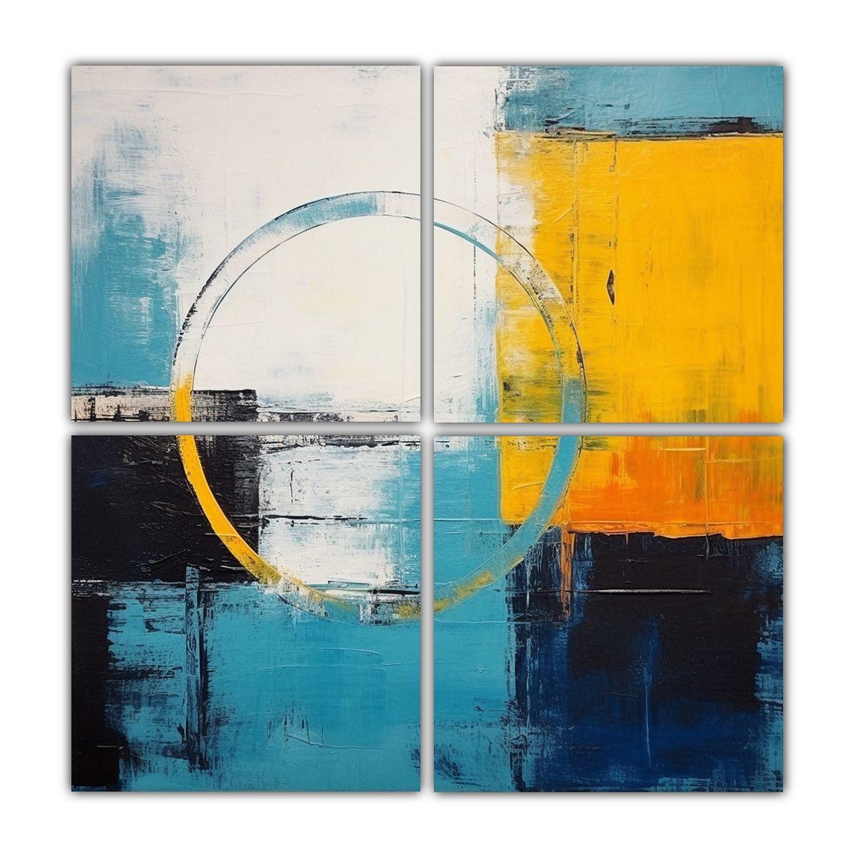 Cuatro Composición Imagen Gama De Colores 120x120 Cm-0