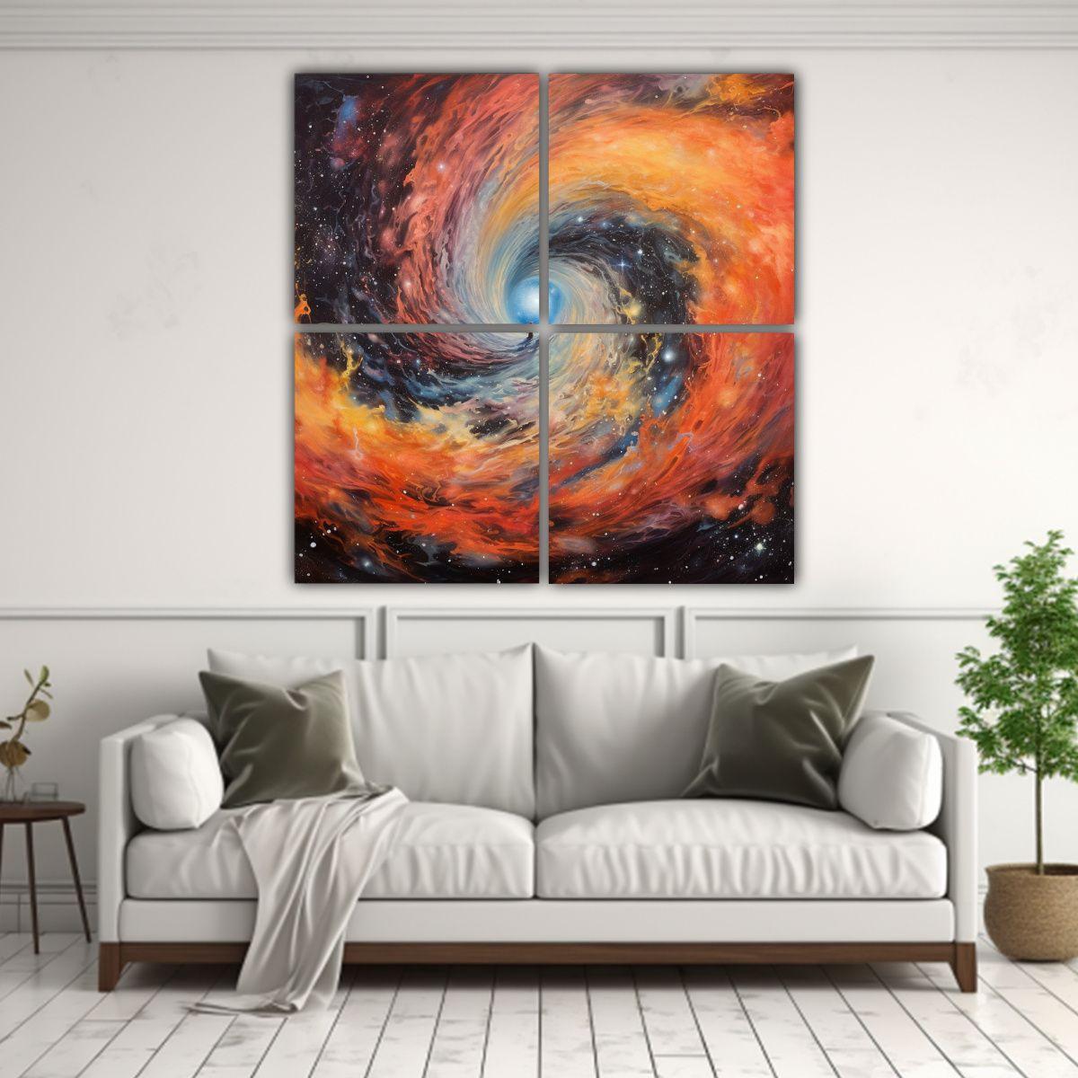 Cuadriptico Líneas Alegres Pingüinos Dos 100x100 Cm-2