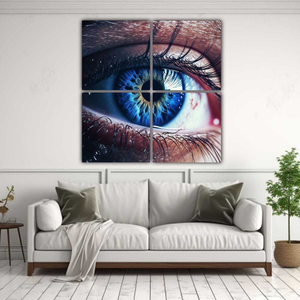 Cuadriptico Fotografía Realista Primer Plano Del 180x180 Cm-2