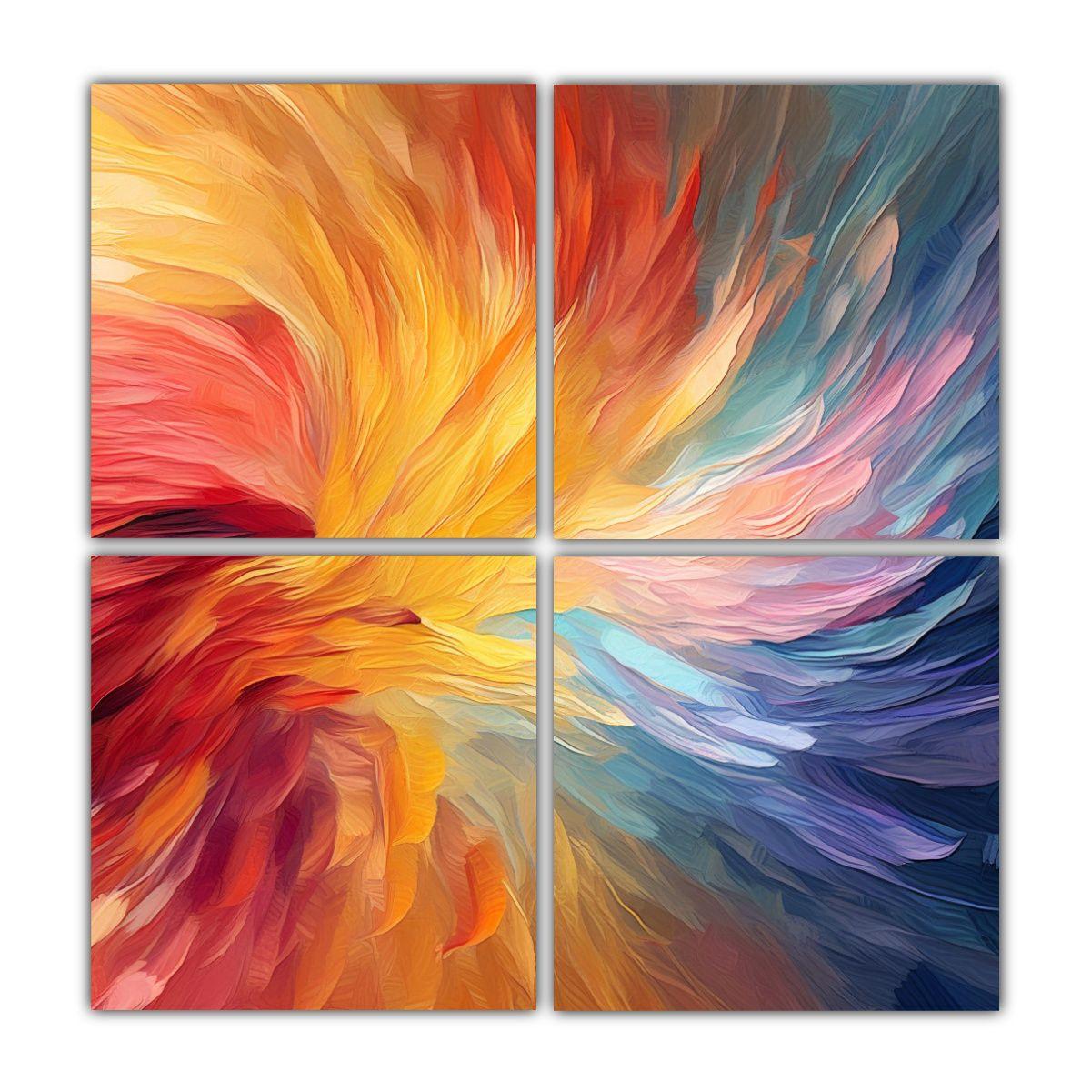 Cuadro De Pared Impreso Con Arte Calmante 140x140 Cm-0