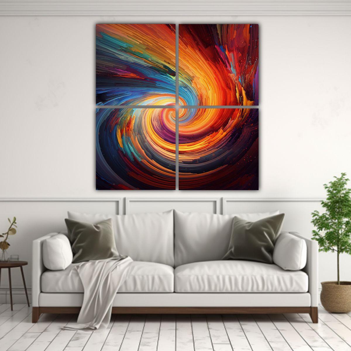 Cuatro Composiciones Conceptuales Rectangulares: 180x180 Cm-2